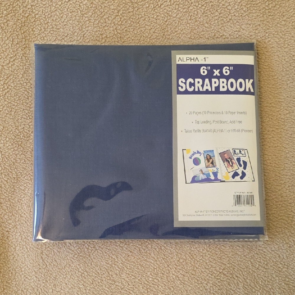 Alpha 1 Blue Scrapbook 6" x 6"